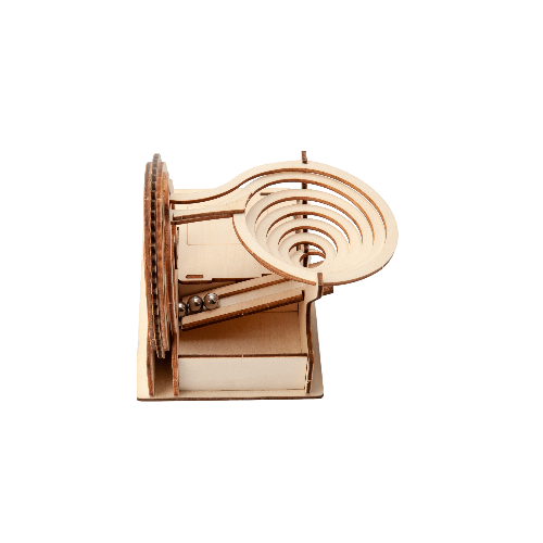 wooden marble run